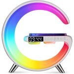 Lampe dambiance avec chargeur sans fil lampe de table led intelligente lampe de chevet tactiler�veil ...