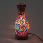 Lampe - signes grimalt - lampe mosaque indienne bleue - verre - dcoration exotique - intrieur