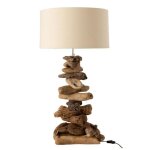 Lampe � poser design bois flott� 63cm naturel