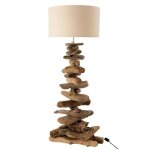 Lampe � poser design bois flott� 90cm naturel