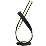 Lampe de table homcom aluminium 21x15x43cm noir