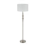Relaxdays lampe droite de salon e27 c�ble abat - jour en tissu d 40 cm lampadaire vintage 43 cm de haut ...