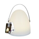 Lampe - home deco factory - luminaire dext�rieur - blanc - avec poign�e
