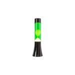 Lampe � lave jaune. base noire liquide vert et lave jaune. lampe � lave vintage. dimensions : 9 x 9 x ...