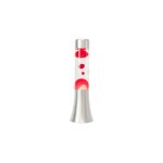 Lampe � lave - fisura - rouge - base argent�e - 31 cm - 40 w