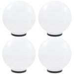 Vidaxl 4x lampes  led sous forme de boule sphrique eclairage lampes solaires lampes dalle lumire ...
