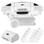 Lampe loupe frontale led mg81000 - grossissement 2x / 2. 5x / 3x / 3. 5x - noir