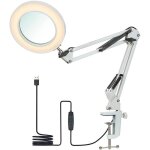 Lampe loupe  led avec pince lampe de bureau led grossissement 10xbras en mtal rglabledimmable lumire ...