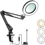 Lampe loupe à led avec pince - netboat - loupe de 8 dioptries - 3 couleurs - bras pivotant Lampe loupe à led avec pince - netboat - loupe de 8 dioptries - 3 couleurs - bras pivotant