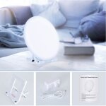 Lampe de luminothrapie swarey dnergie portable 16w led ultra lumineuse ronde rveil lever de soleil ...