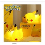 Lampe de chevet - pokmon - pikachu - jaune - 5w - led intgre