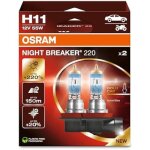 Lampe de phare halog�ne - osram - night breaker 220 - 220% luminosit� - 150 m faisceau - blanc