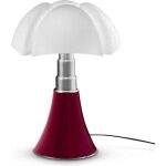 Lampe pipistrello rouge martinelli luce - design gae aulenti - pied tlescopique h66 - 86cm - led
