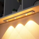 �whd� lampe de placard led 40cm d�tecteur de mouvement sans fil magn�tique usb rechargeable 3 temp�ratures ...