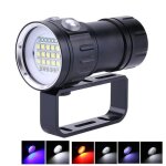 Lampe de plonge tanche ipx - 8 18000lm 500m phare de plonge sous - marine professionnel lampes de ...