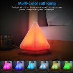 Lampe de sel de lhimalaya conception pyramidale unique colorful light