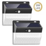 Lampe solaire extérieur2 pack 206 led 270° détecteur de mouvement éclairage solaire extérieur étanche ... Lampe solaire extérieur2 pack 206 led 270° détecteur de mouvement éclairage solaire extérieur étanche ...