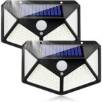 Lampe solaire exterieur detecteur de mouvement lumiere projecteur led clairage mural dextrieur spot ...