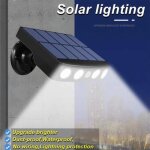 Lampe solaire exterieur - folaya - 1 pi�ce - d�tecteur de mouvement - 360� - led int�gr�e
