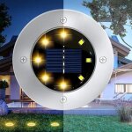 Lampe solaire au sol - zvd - 8 led - Étanche - inox - Énergie solaire Lampe solaire au sol - zvd - 8 led - Étanche - inox - Énergie solaire