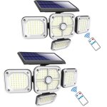 Lampe solaire exterieur kenlumo 2 pack avec dtecteur de mouvement et 231 led ip65 tanches