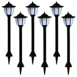 Vidaxl 6x lampes solaires  led dextrieur lampes dalle lumire de jardin eclairage de terrasse patio ...