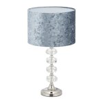 Relaxdays lampe de table abat - jour en velours pied cristal douille e14 salon et chambre h x l : 48 ... Relaxdays lampe de table abat - jour en velours pied cristal douille e14 salon et chambre h x l : 48 ...