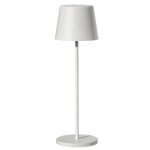 Lampe de table sans fil led kelly blanc metal h38cm