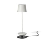 Lampe de table sans fil - lumisky - kelly white - aluminium blanc - led blanc dimmable - rechargeable ...