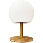 Lampe de table sans fil lumisky - pied en bambou extensible - led blanc chaud / blanc luny Lampe de table sans fil lumisky - pied en bambou extensible - led blanc chaud / blanc luny