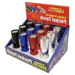 Lampe torche outifrance - mini 9 led en aluminium anodis pour usage extrieur