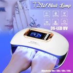 Lampe uv sche ongles deux mains pieds 72w professionnel avec ecran lcd capteur automatique 4 rglages ...