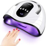 Lampe uv sche ongles - jasenx - 120w - capteur automatique - 4 minuteries - affichage lcd
