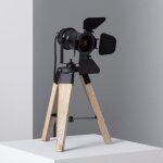 Lampe  poser mtal et bois cinema kurangna xs noir