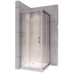 Lana cabine douche h 180 cm porte coulissante dimensions - 90 x 90 cm verre - transparent