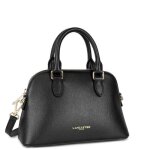Sac demi lune - lancaster - sierra jia - cuir de vachette grain - noir - port main / paule