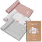 3 x langes coton bébé en bambou naturel lionelo - 70x70 cm - antibactériens - rainbow 3 x langes coton bébé en bambou naturel lionelo - 70x70 cm - antibactériens - rainbow