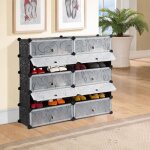 Langria armoire  chaussures penderie etagre  chaussures modulable diy 10 cubes