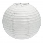 Lanterne boule papier blanc d35cm - atmosphera cr�ateur dint�rieur