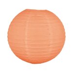 Lanterne boule papier p�che 40 cm blanc