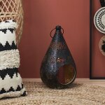 Lanterne - home deco factory - mirage - m�tal ajour� - noir - h175 x l33 x p19 cm