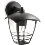 Lanterne murale ext�rieure - philips - creek - aluminium - noir