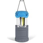 Lanterne pliable - kampa - flare - led cob - piles aa - gris et bleu