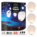 Lanterne volante balloon blanc x3