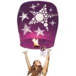 Lanterne volante avec carte - motif etoile.