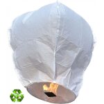 Lanterne volante - ecologique - blanc - 1m - papier biodgradable - utilisation extrieure