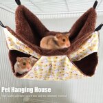 Hamac - surenhap - lapin jaune - double couche - chaud - sac de couchage pour petits animaux (s)