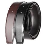Ceinture en cuir de vache - marque - réversible - 120 cm - 3. 4 cm de large - sans boucle Ceinture en cuir de vache - marque - réversible - 120 cm - 3. 4 cm de large - sans boucle