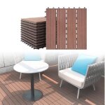 Lars360 30 x 30cm dalle wpc rev�tement de sol ext�rieur dalles terrasse pour jardin piscine balcon marron ...