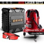 Laser rotatif deko - red laser set3 - nivellement automatique - plage de travail 10m - rouge et vert